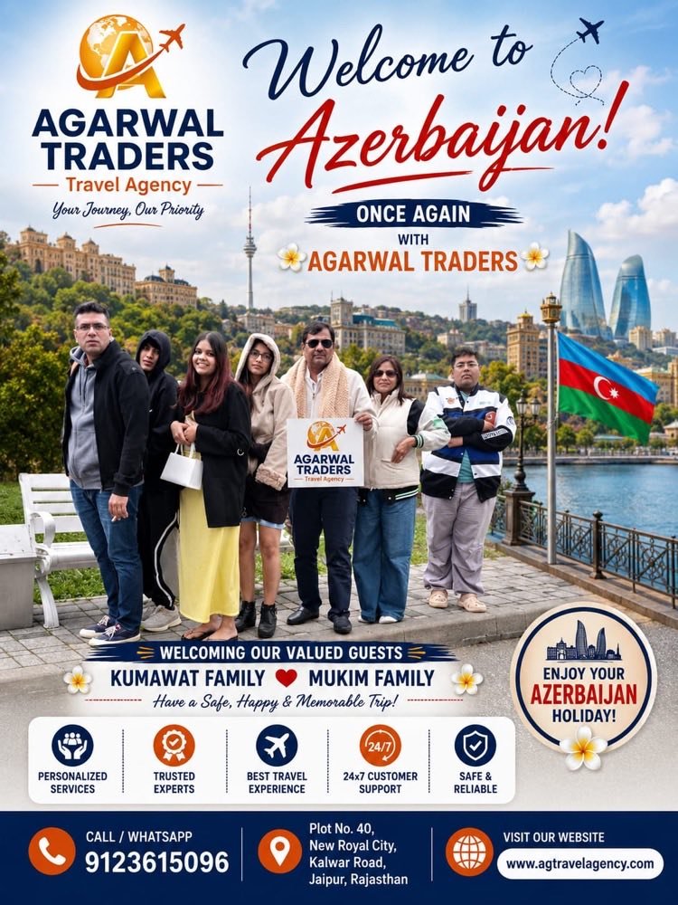 Kumawat and Mukim families — Azerbaijan, with AGARWAL TRADERS